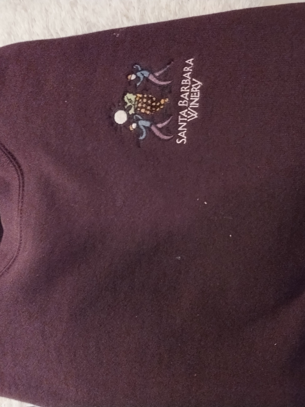 Santa Barbara Winery Embroidered Sweatshirt - Deep Plum